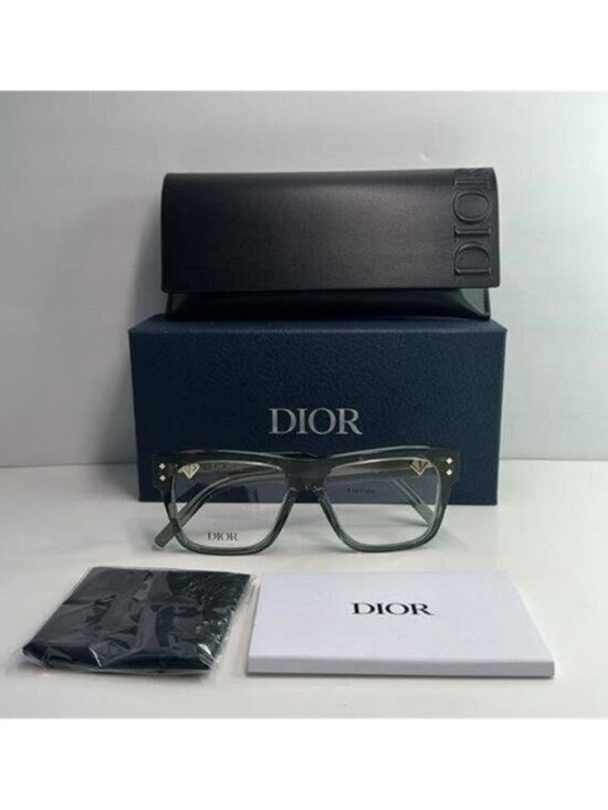New Dior CD Diamond S6I Optical Glasses transparent Green Fast Ship!